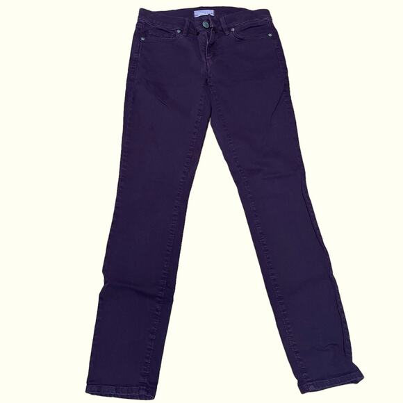 Loft Modern Skinny Jeans Burgundy or Wine Size Juniors 00 double zero - Picture 1 of 11